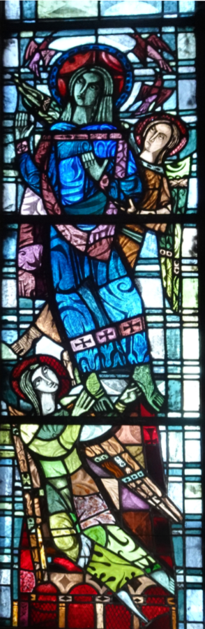 Maria ten Hemel­opneming fragment glas-in-lood Augustinuskerk